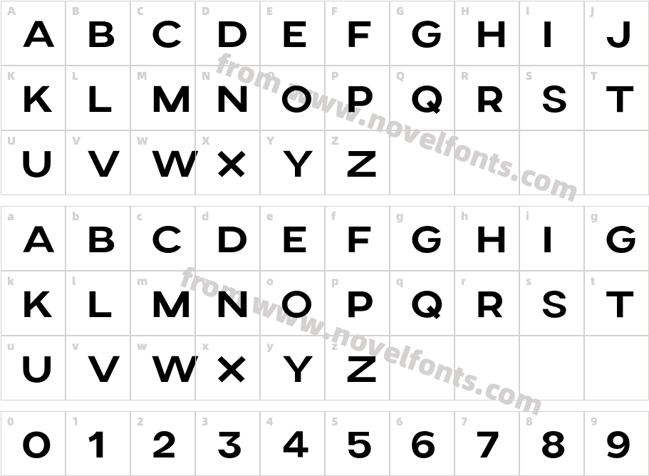 Marxure BoldCharacter Map