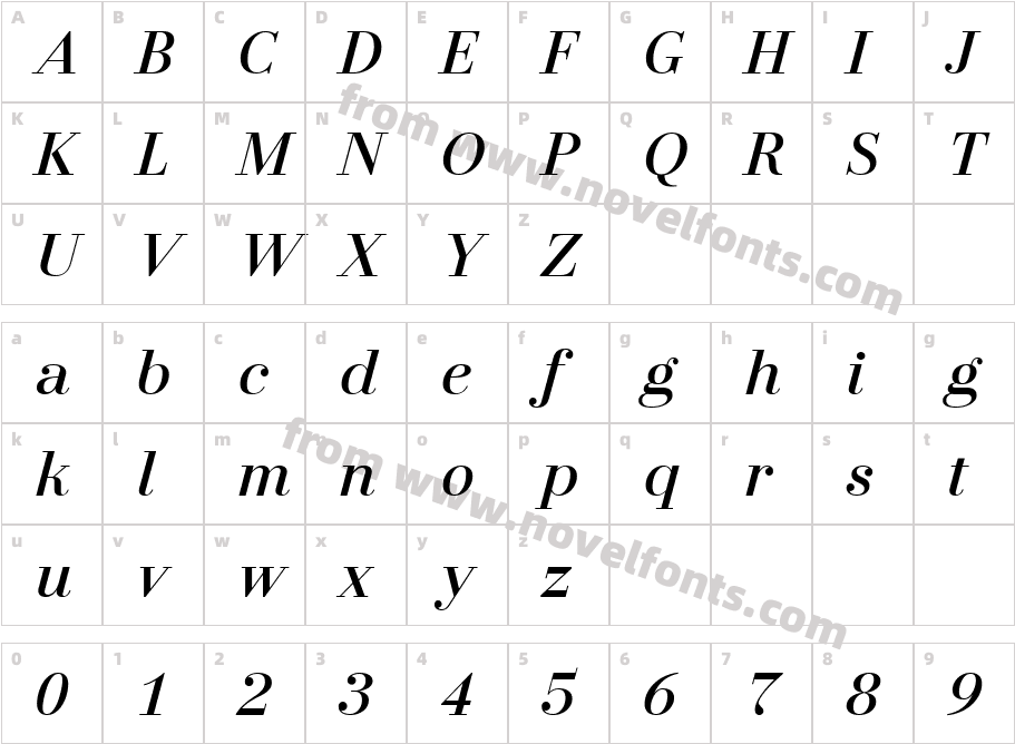 Mary Kay Serif 040 Medium ItalicCharacter Map