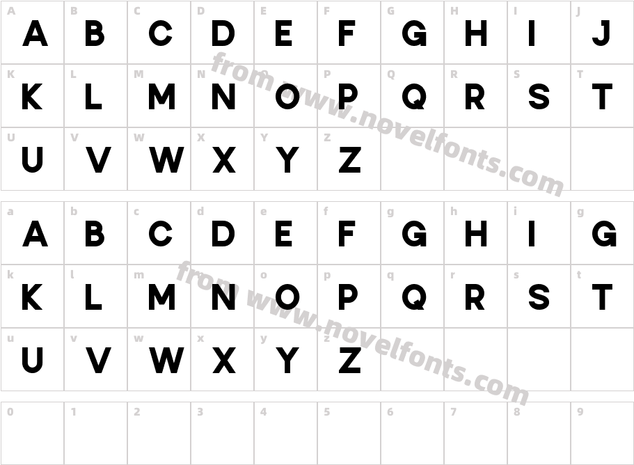 Marzan DEMO BoldCharacter Map