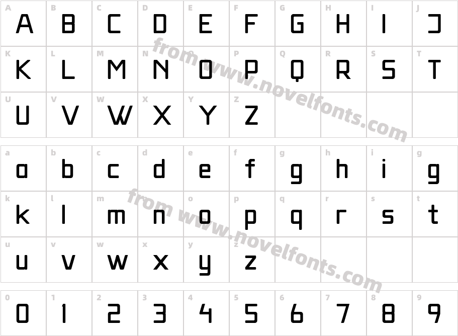 Massiva Grotesq W00 Q LtCharacter Map