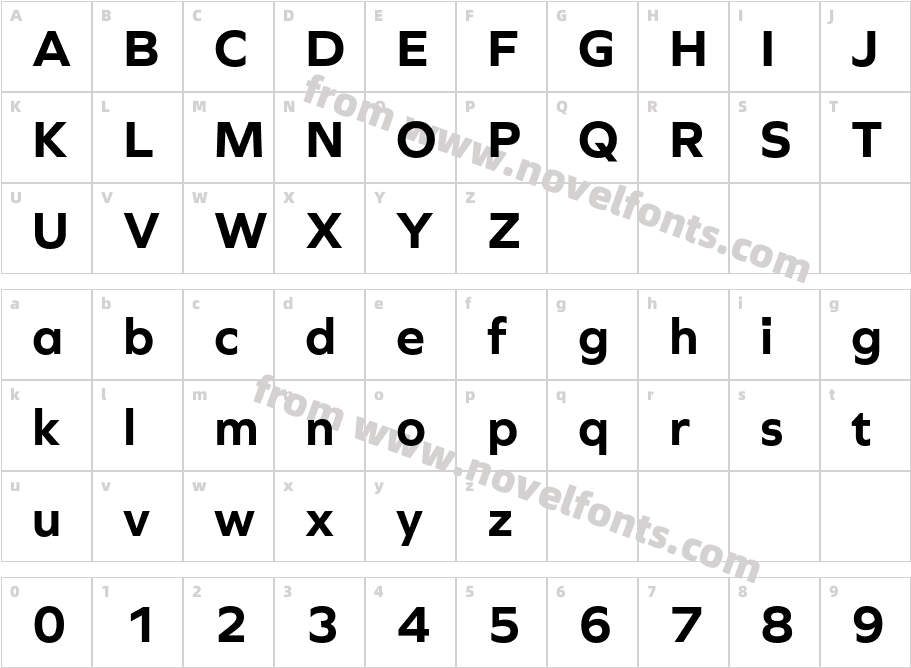 Mathelo BoldCharacter Map