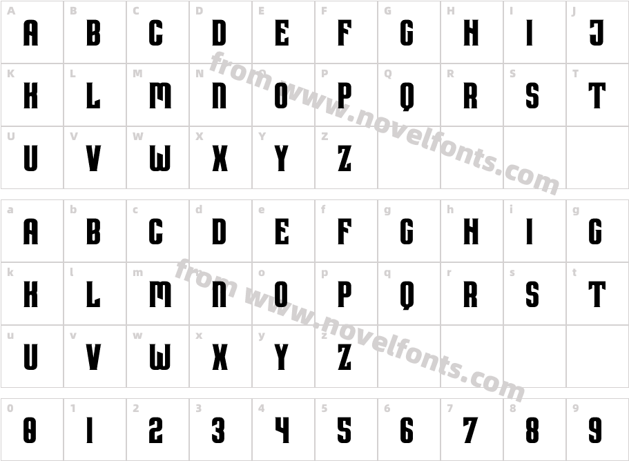Mathison BoldCharacter Map