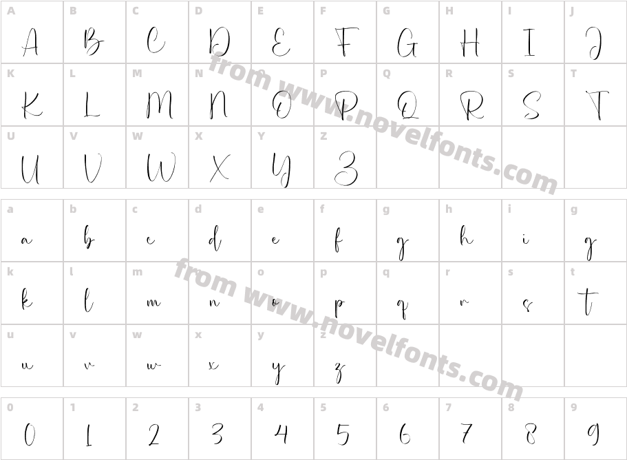 Matilda Espinoza RegularCharacter Map