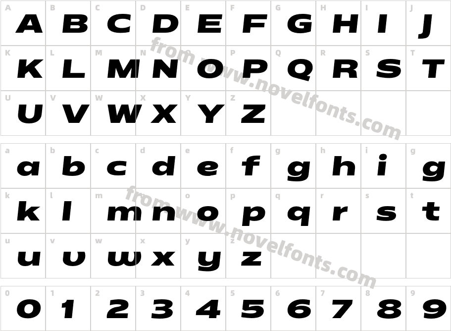 Matrice Black ItalicCharacter Map