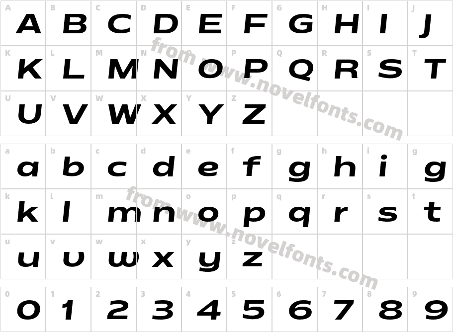 Matrice Bold ItalicCharacter Map