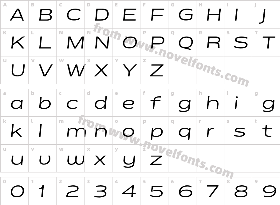 Matrice Regular ItalicCharacter Map