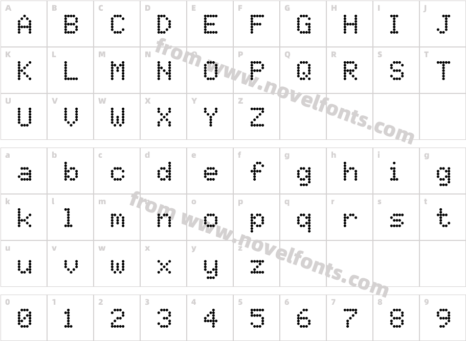 Matrix Sans Print RegularCharacter Map