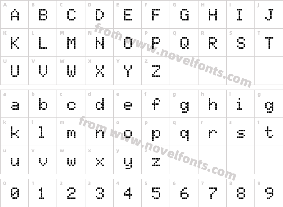 Matrix Sans Screen RegularCharacter Map