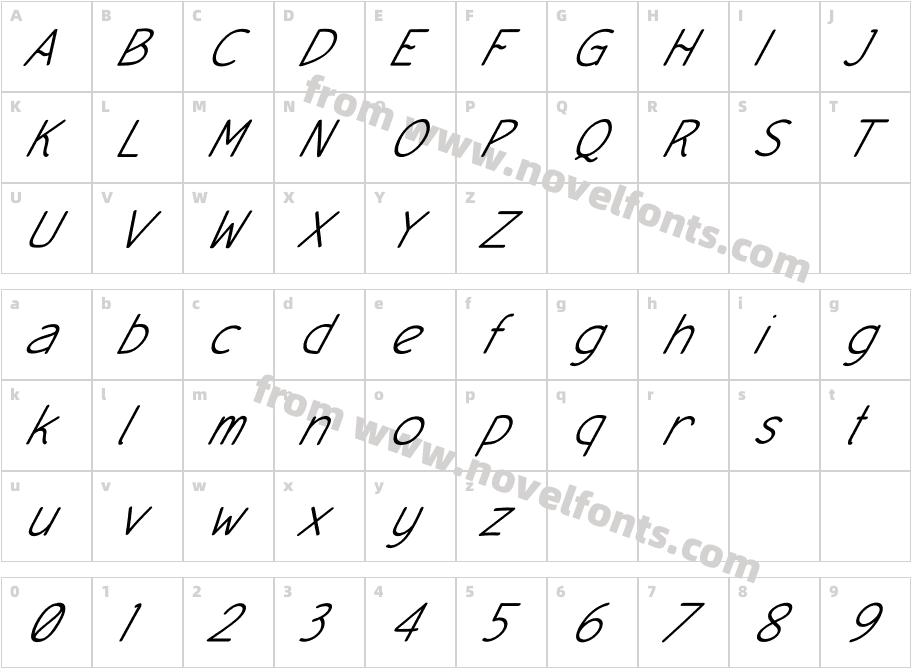 Mattilda ItalicCharacter Map