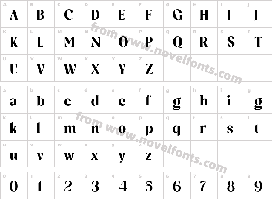 Mauline RegularCharacter Map