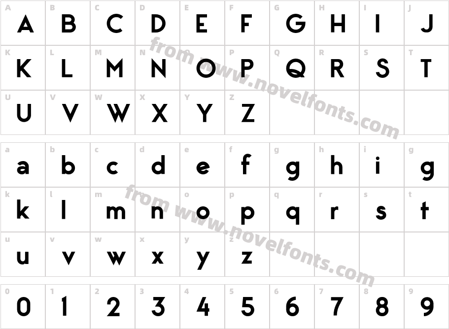 Maxim Sans BoldCharacter Map