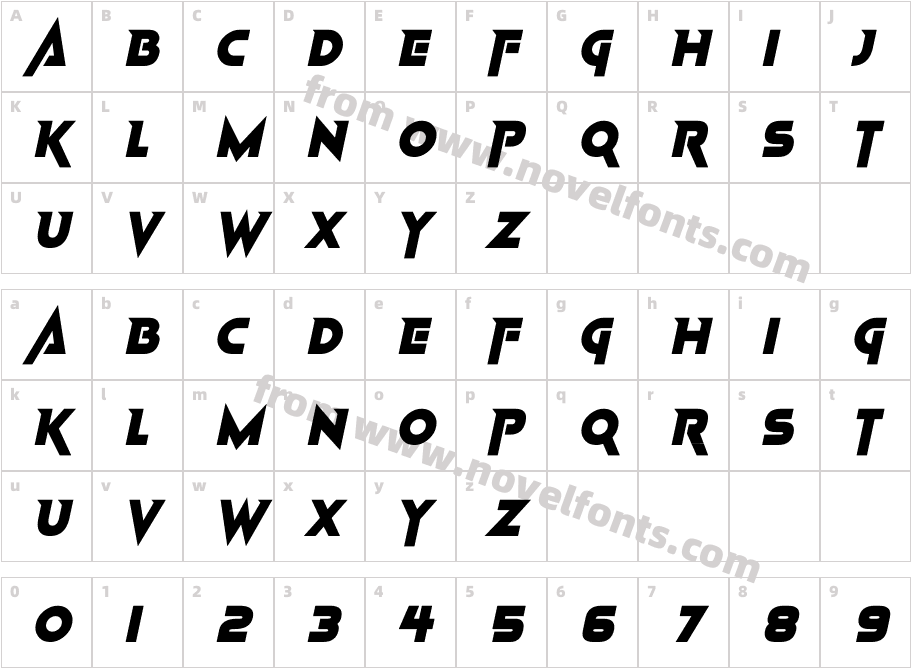 Maximum Voltage ItalicCharacter Map