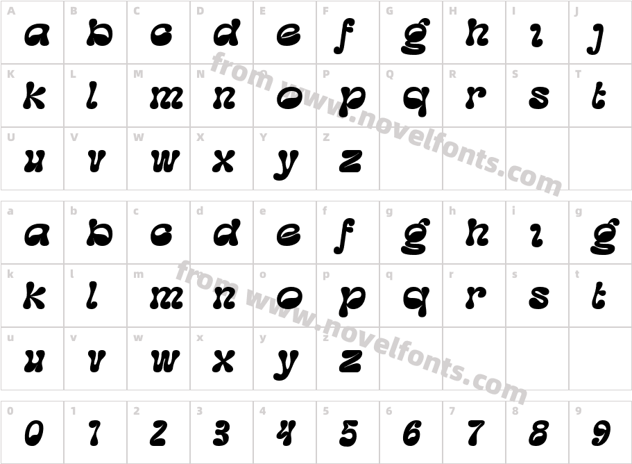 Mayego RegularCharacter Map