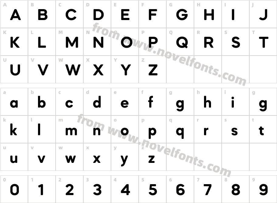 Mazzard SoftM BoldCharacter Map