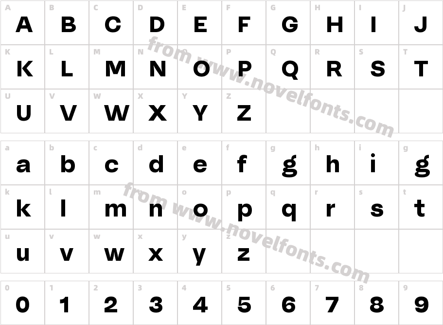 Mc Queen Grotesk Trial BlackCharacter Map