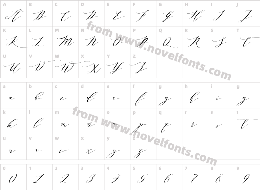 Melika LetterCharacter Map