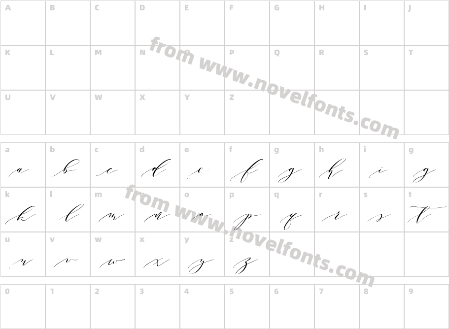 Melika letter ECharacter Map