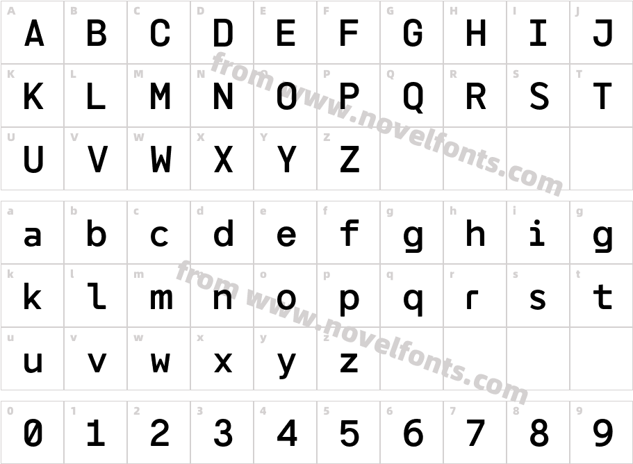 Meltmino SemiboldCharacter Map