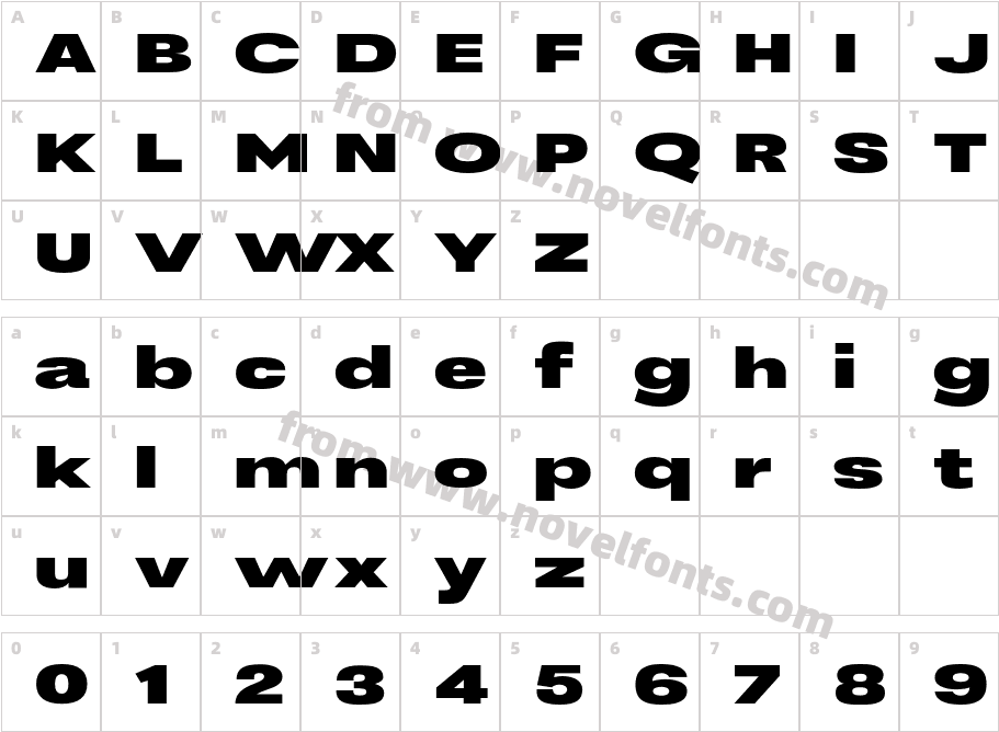Menda BlackCharacter Map