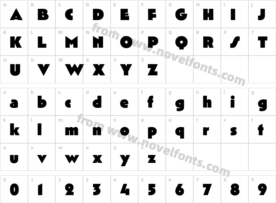Mendl Sans Dawn BlackCharacter Map