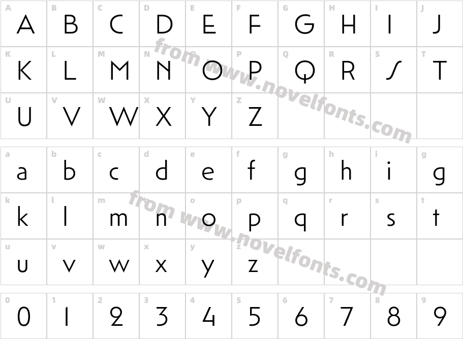 Mendl Sans Dawn LightCharacter Map