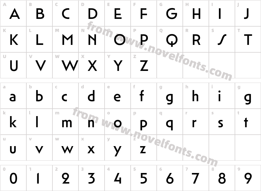 Mendl Sans Dawn MediumCharacter Map