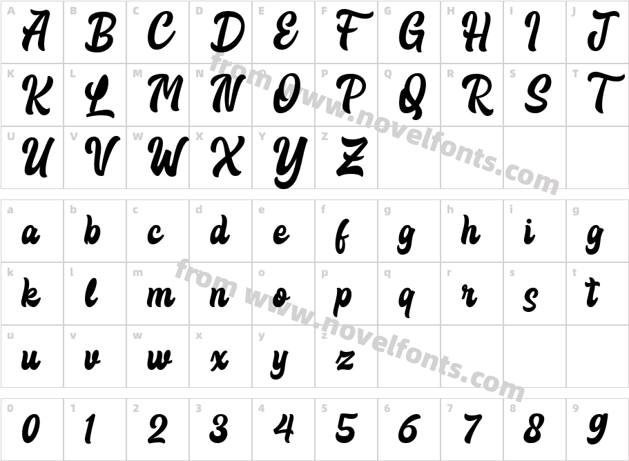Menlawai RegularCharacter Map