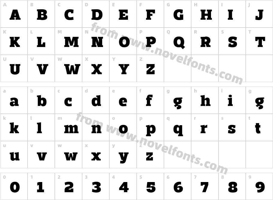 Mensch Serif BlackCharacter Map