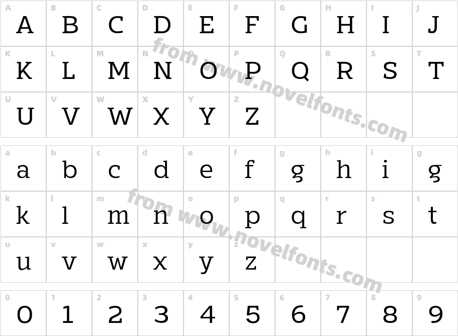 Mensch Serif RegularCharacter Map