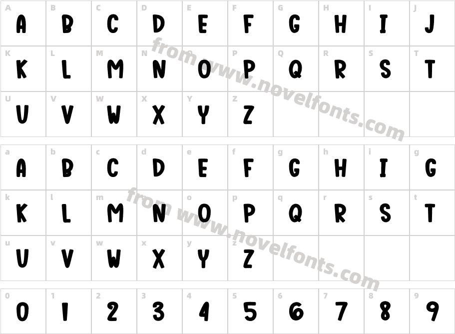 Mercoone RegularCharacter Map