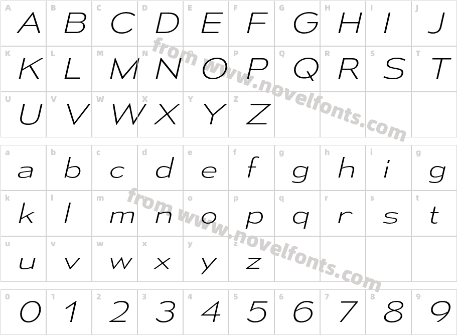 Mesmerize Ex El ItalicCharacter Map