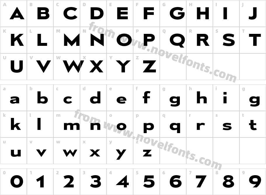 Mesmerize Ex Rg BoldCharacter Map