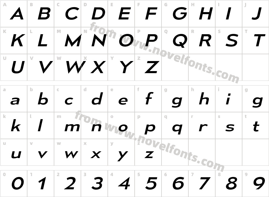 Mesmerize Ex Rg ItalicCharacter Map