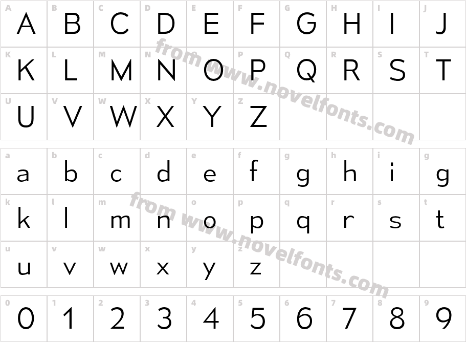 Mesmerize Lt RegularCharacter Map