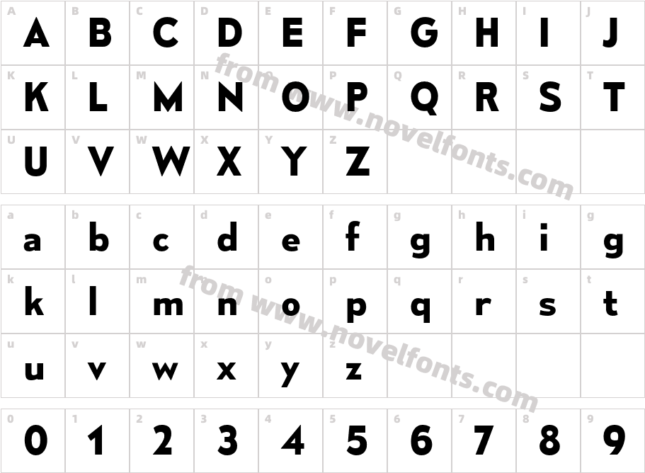 Mesmerize Rg BoldCharacter Map