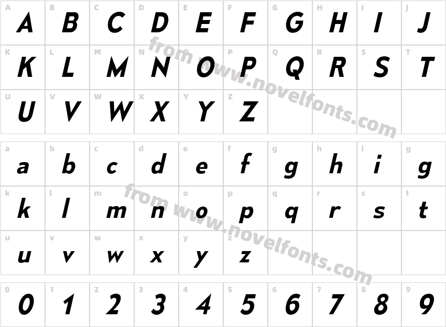 Mesmerize Sb ItalicCharacter Map
