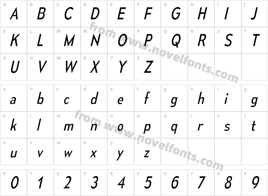 Mesmerize Sc Bk ItalicCharacter Map