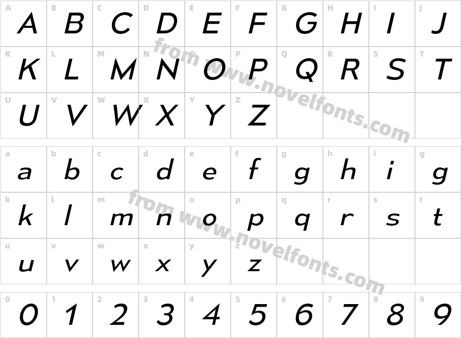 Mesmerize Se Bk ItalicCharacter Map