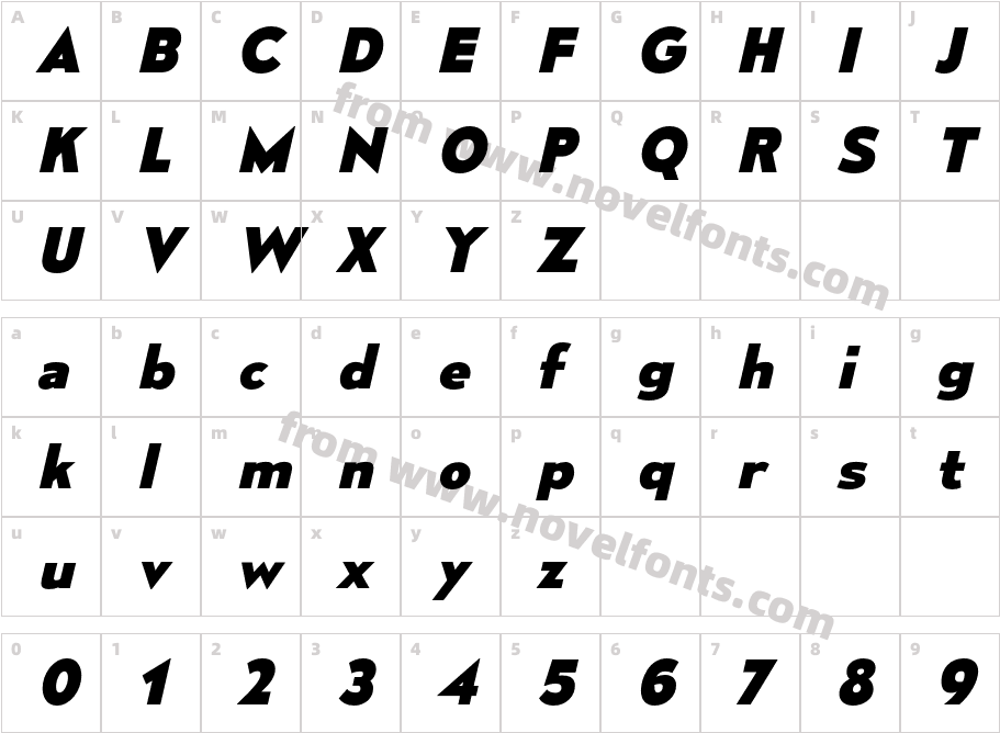 Mesmerize Se Eb ItalicCharacter Map