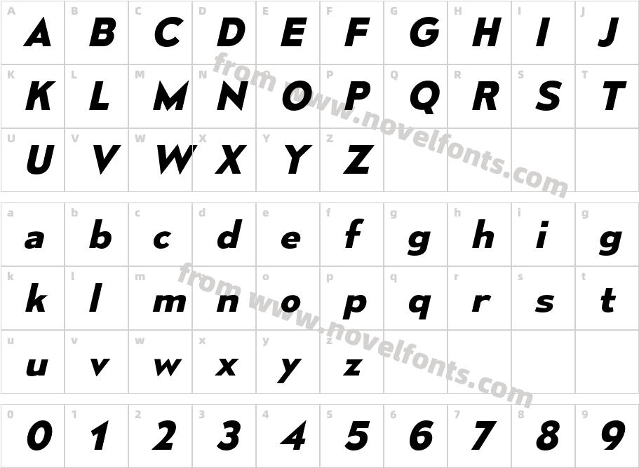 Mesmerize Se Rg Bold ItalicCharacter Map