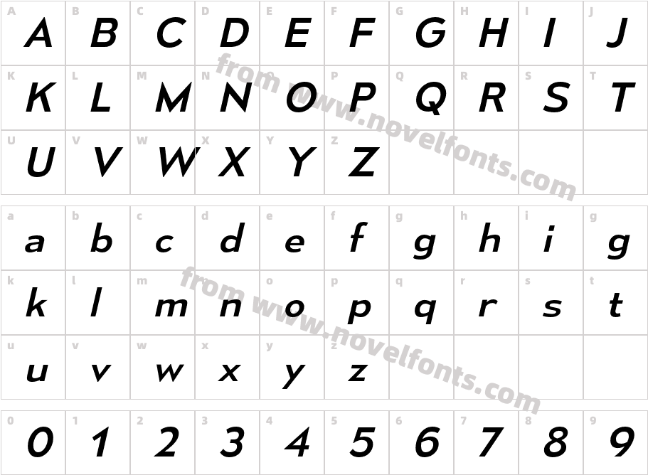 Mesmerize Se Rg ItalicCharacter Map