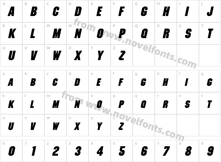 Metal Encasement Bold ItalicSWFTECharacter Map