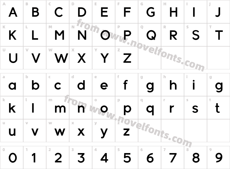 Meticula SemiboldCharacter Map