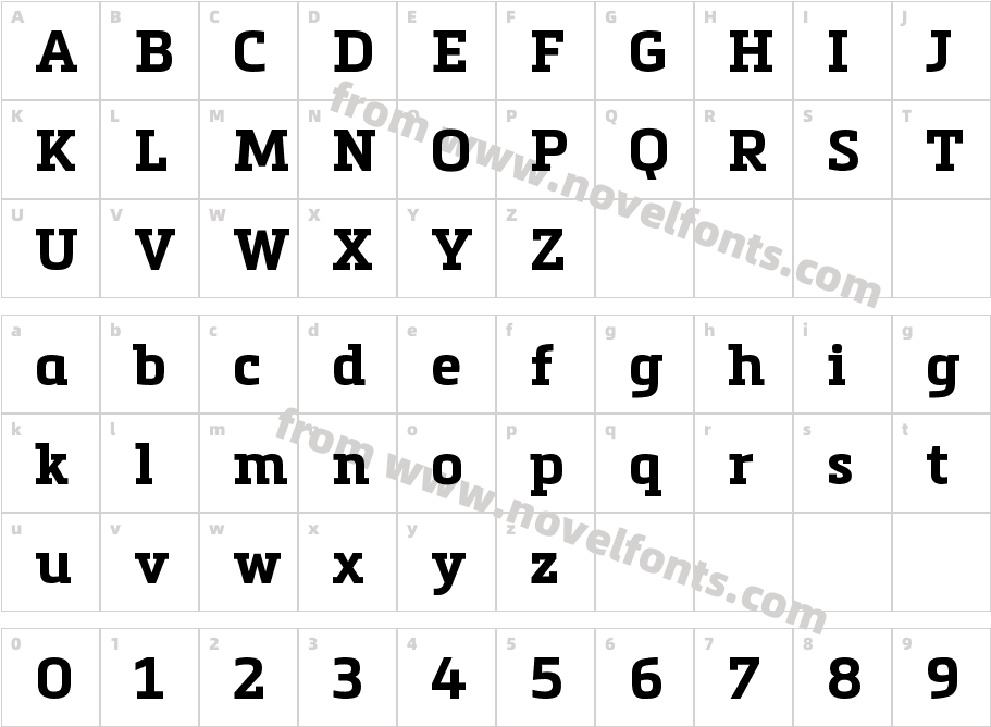 Metronic Slab Pro BoldCharacter Map