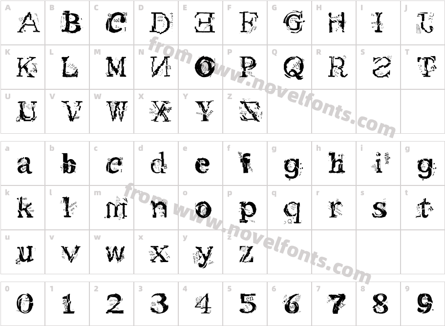 MetacopyCharacter Map