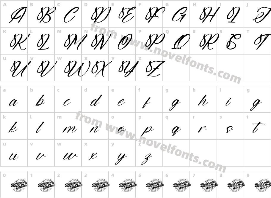 Michael Violena DEMO VERSION ItalicCharacter Map