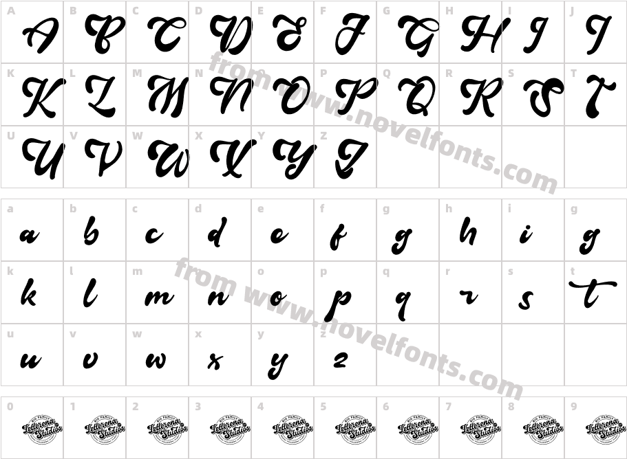 Midnight Antique DEMO VERSIONCharacter Map