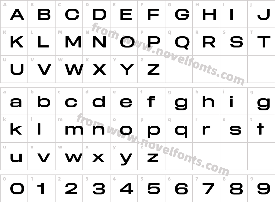 Midnight Sans RD Pro 48 MediumCharacter Map