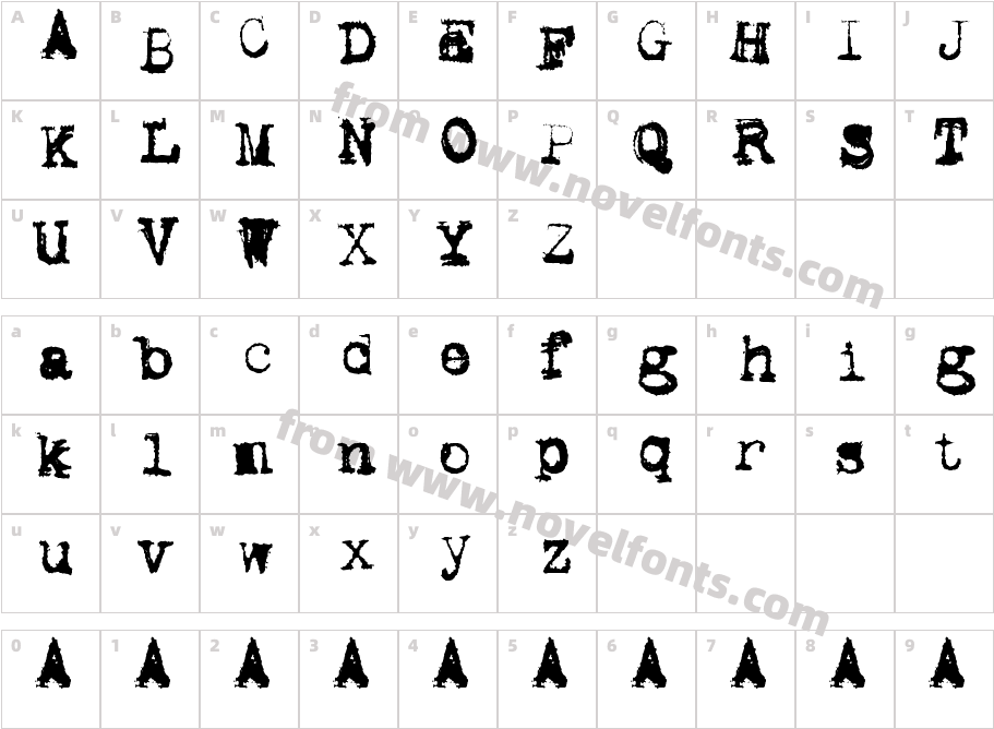 Metalic AvacodoCharacter Map