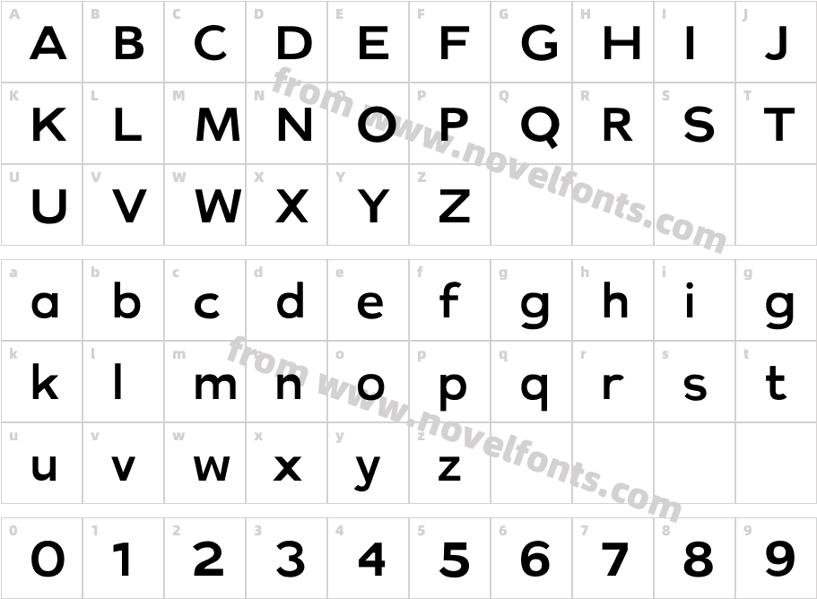 Milne BoldCharacter Map
